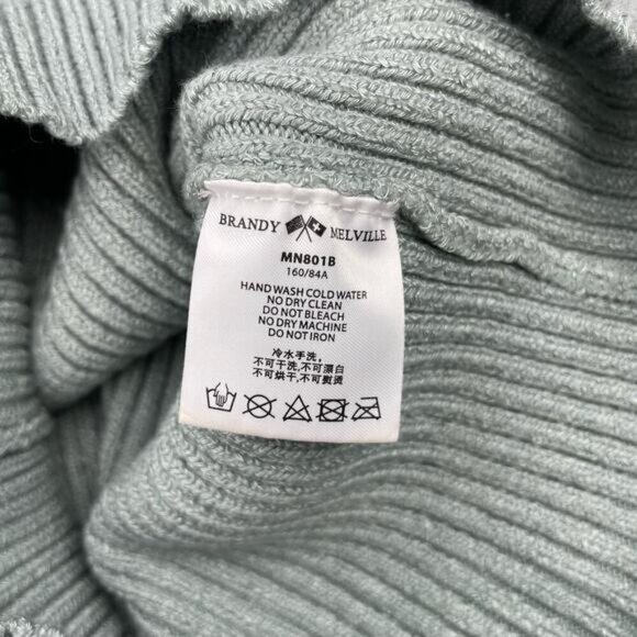 BRANDY MELVILLE Mint Green Ribbed Tank Sz XXS - Picture 4 of 5